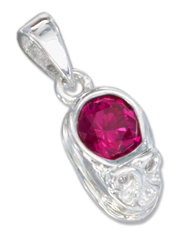 July Birthstone Baby Shoe Charm - Click Image to Close