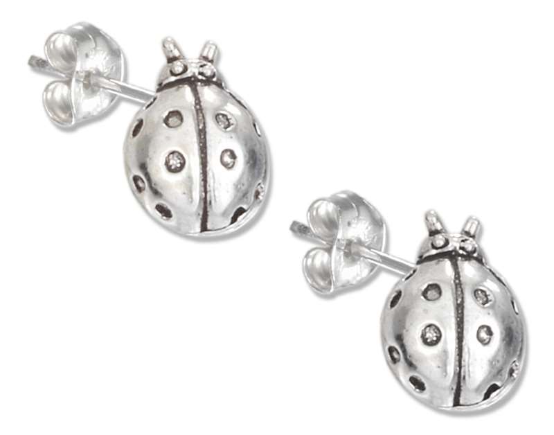 Ladybug Post Earrings