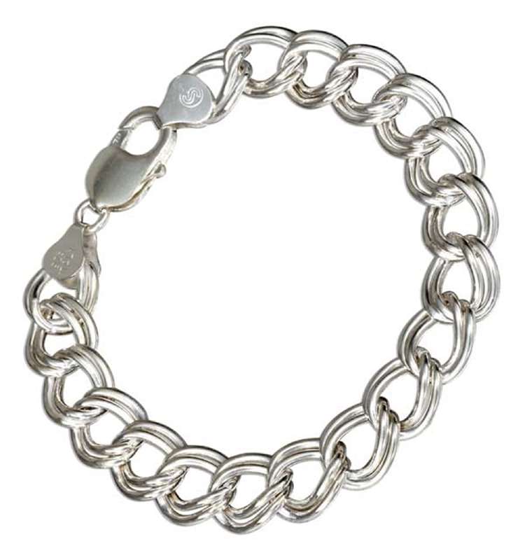 7" Heavy Double Wire Charmless Charm Bracelet