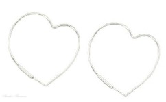 Contemporary Heart Shape Wire Earrings