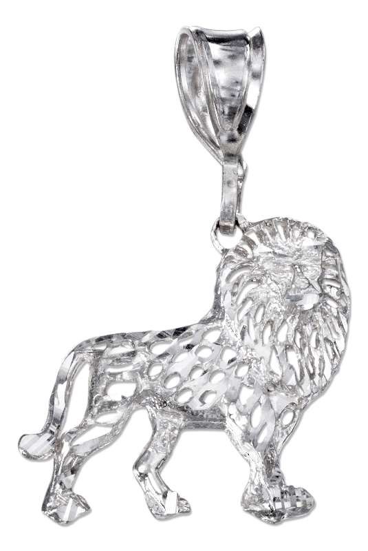 Filigree Full Body Lion Charm - Click Image to Close
