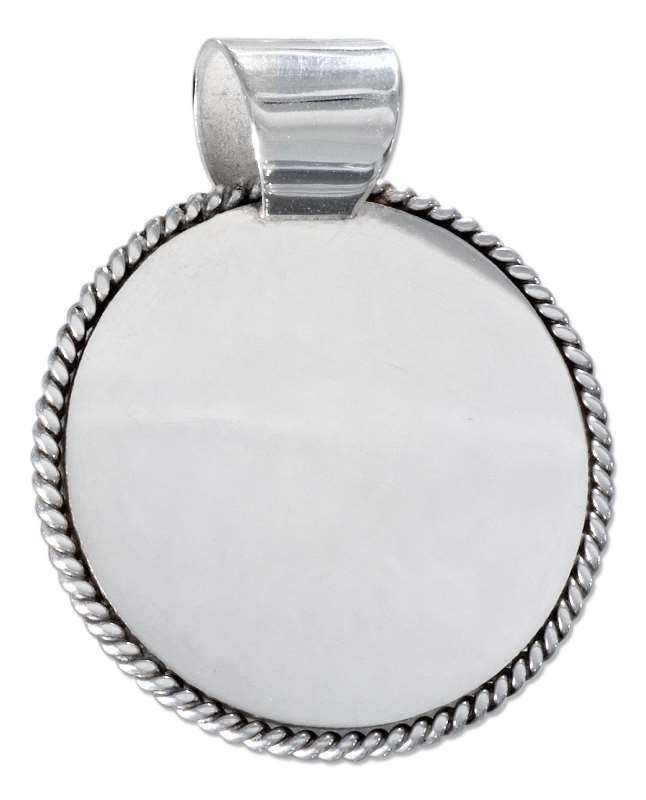 Large Engraveable Medallion Pendant