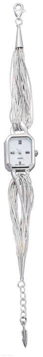 15 Strand Liquid Silver Bracelet Watch - Click Image to Close
