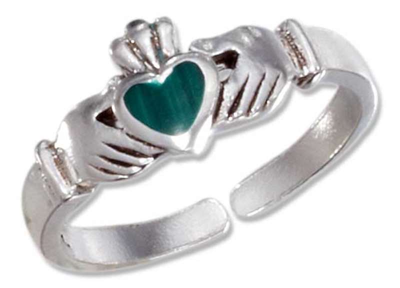 Malachite Toe Rings