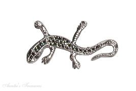 Small Lizard Salamander Marcasite Lapel Pin Brooch Small Lizard Salamander Marcasite Lapel Pin Brooch