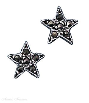 Marcasite Star Post Earrings