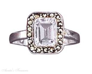Blue Topaz Marcasite Ring Blue Topaz Marcasite Ring