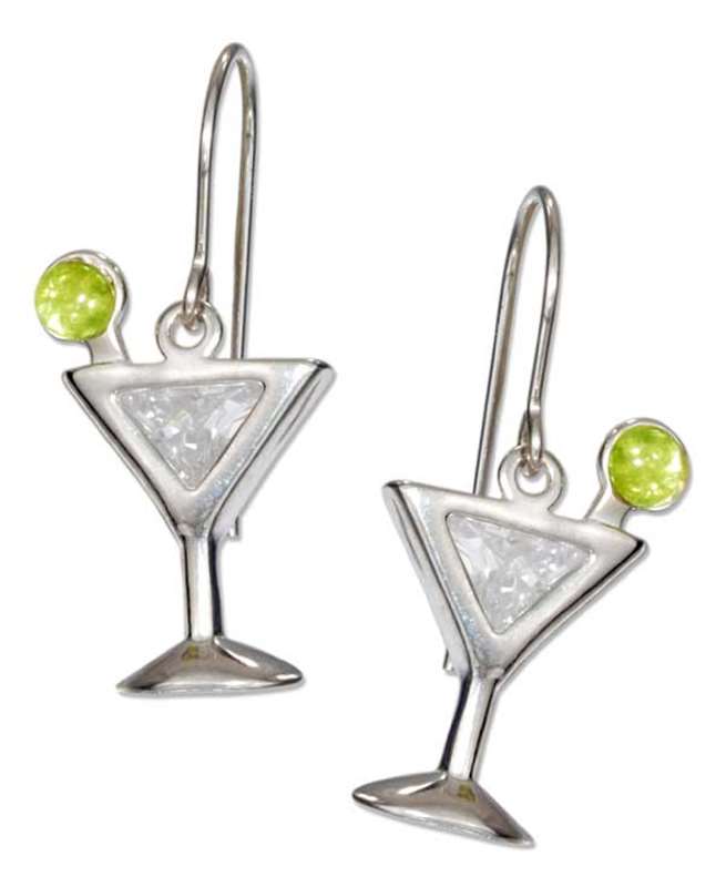 Martini Glass Dangle Earrings Martini Glass Dangle Earrings