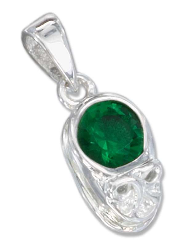May Birthstone Baby Shoe Charm