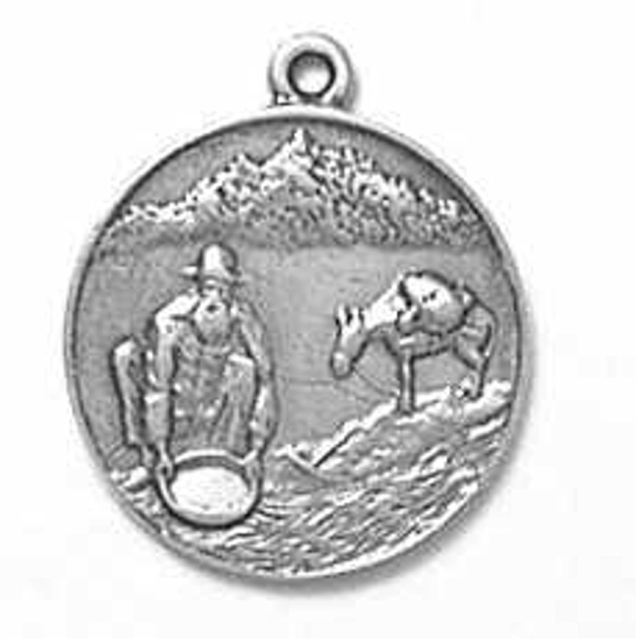 Round Disc Medallion Arizona And Gold Panner And Donkey Charm Round Disc Medallion Arizona And Gold Panner And Donkey Charm