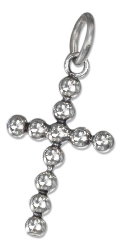 Medium Beaded Christian Cross Charm Medium Beaded Christian Cross Charm