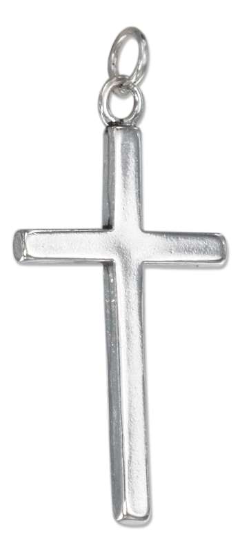 Flat Simple Christian Religious Cross Pendant - Click Image to Close