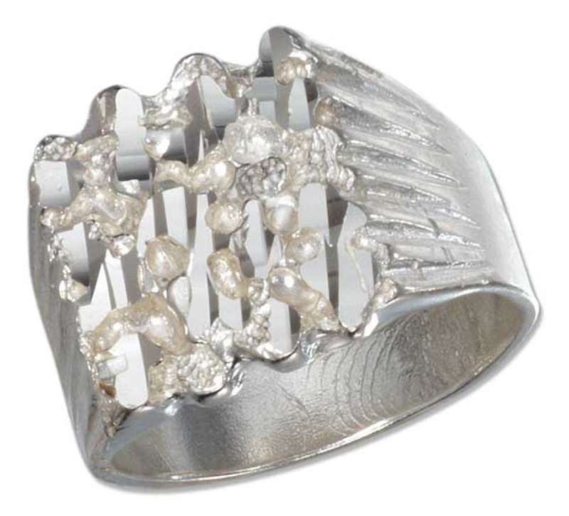 Men's Square Nugget Ring