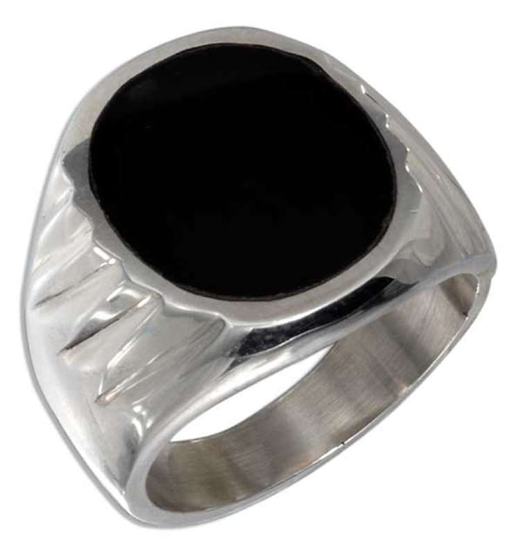 silver onyx ring