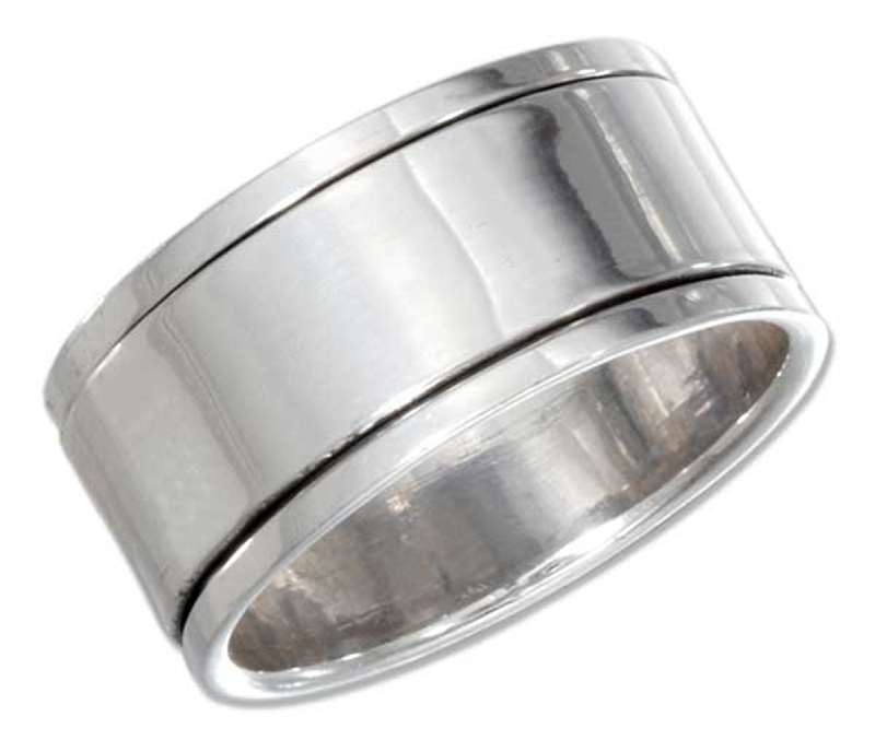 Men's 7mm Wide Band Plain Spinner Ring Men's 7mm Wide Band Plain Spinner Ring