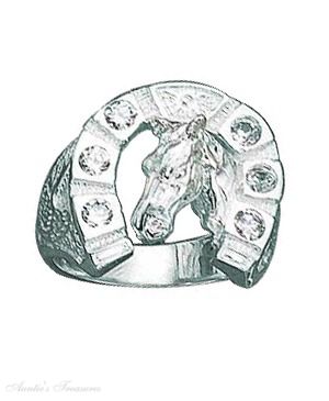 Men's Horseshoe Horse Ring