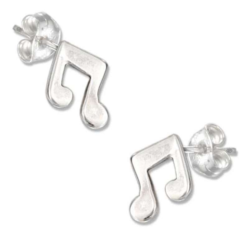 Music Note Post Earrings