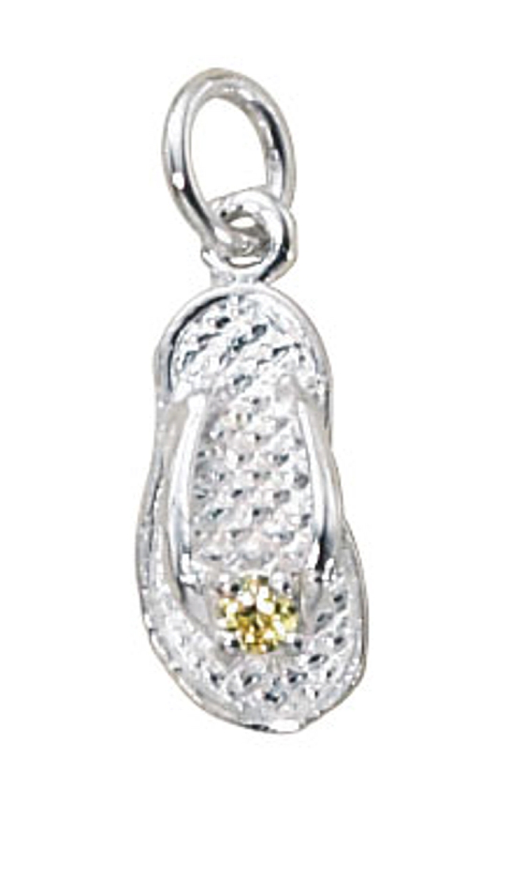 November Birthstone Flip Flop Charm November Birthstone Flip Flop Charm