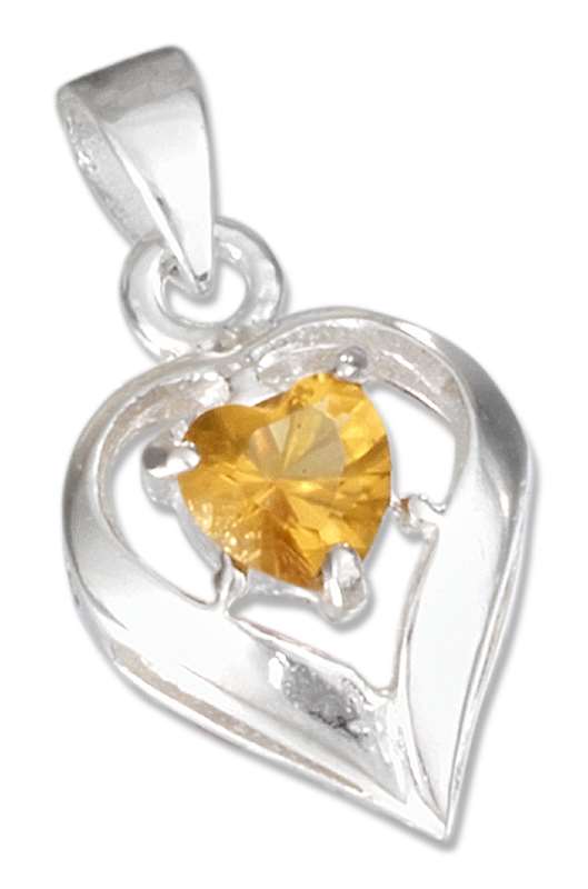 November Birthstone Heart Pendant November Birthstone Heart Pendant