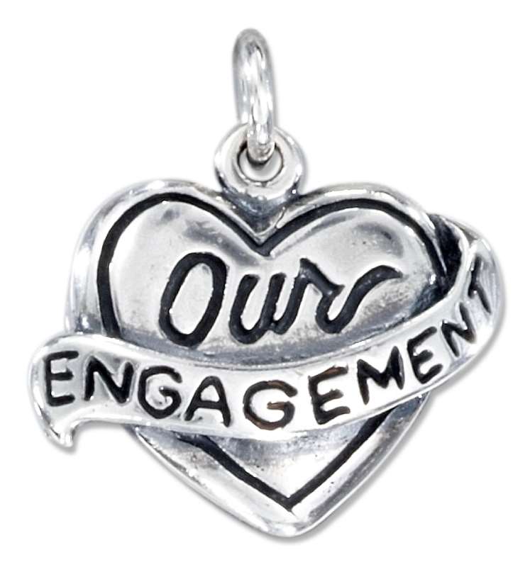 "OUR ENGAGEMENT" Heart Charm "OUR ENGAGEMENT" Heart Charm