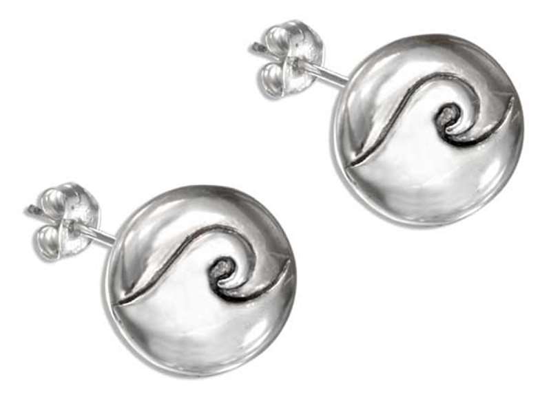 Ocean Wave Post Earrings