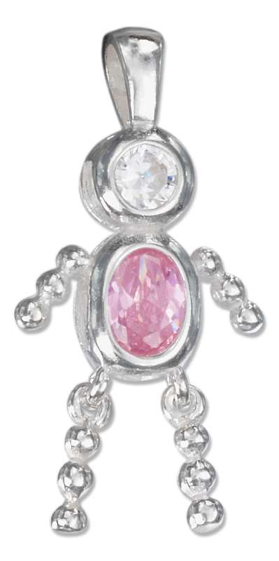 October Birthstone Brat Child Baby Boy Charm Pendant