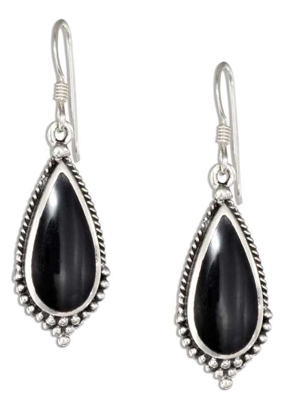 Black Onyx Teardrop Earrings Black Onyx Teardrop Earrings