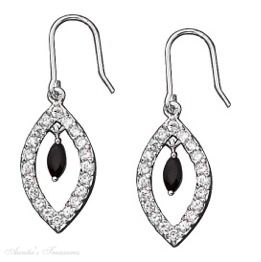 Open Marquise Cubic Zirconia Dangle Earrings Sapphire Marqu