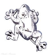 Garnet Eyes Open Mouth Small Frog Animal Brooch Pin Garnet Eyes Open Mouth Small Frog Animal Brooch Pin
