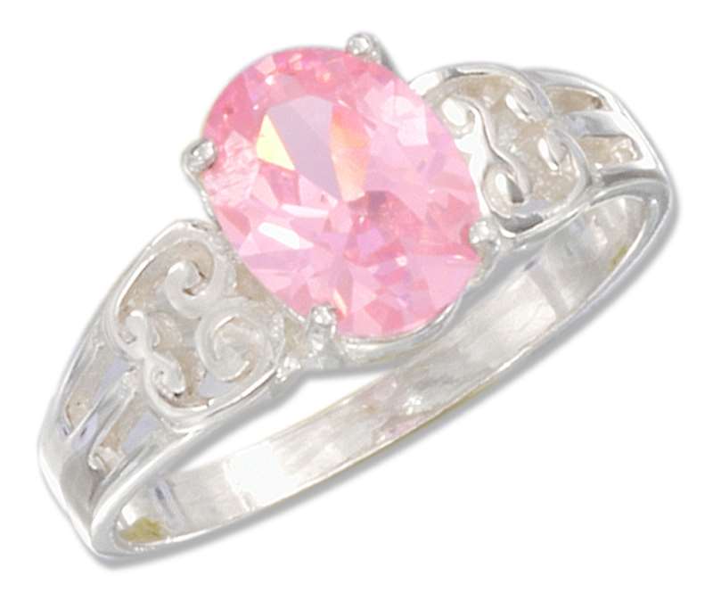 Open Weave Pink Ice Ring Cubic Zirconia Open Weave Pink Ice Ring Cubic Zirconia