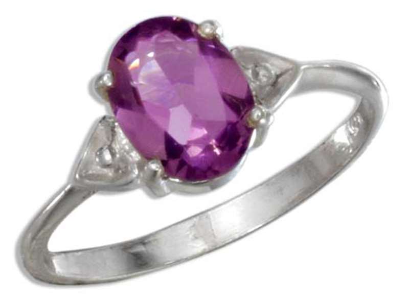 Oval Amethyst Solitaire Ring Hearts Oval Amethyst Solitaire Ring Hearts