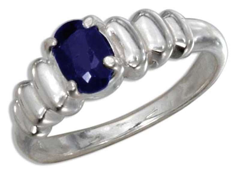 Sapphire Triple Chatter Shank Ring