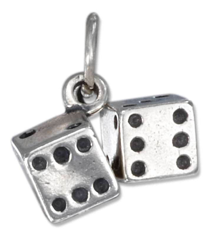3D Small Pair Of Craps Dice Good Luck Charm 3D Small Pair Of Craps Dice Good Luck Charm
