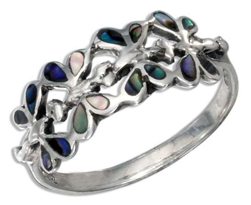 Butterfly Ring Abalone Paua Butterfly Ring Abalone Paua