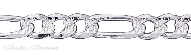 7mm Wide Pave Figaro Chain Necklace Or Bracelet 7mm Wide Pave Figaro Chain Necklace Or Bracelet