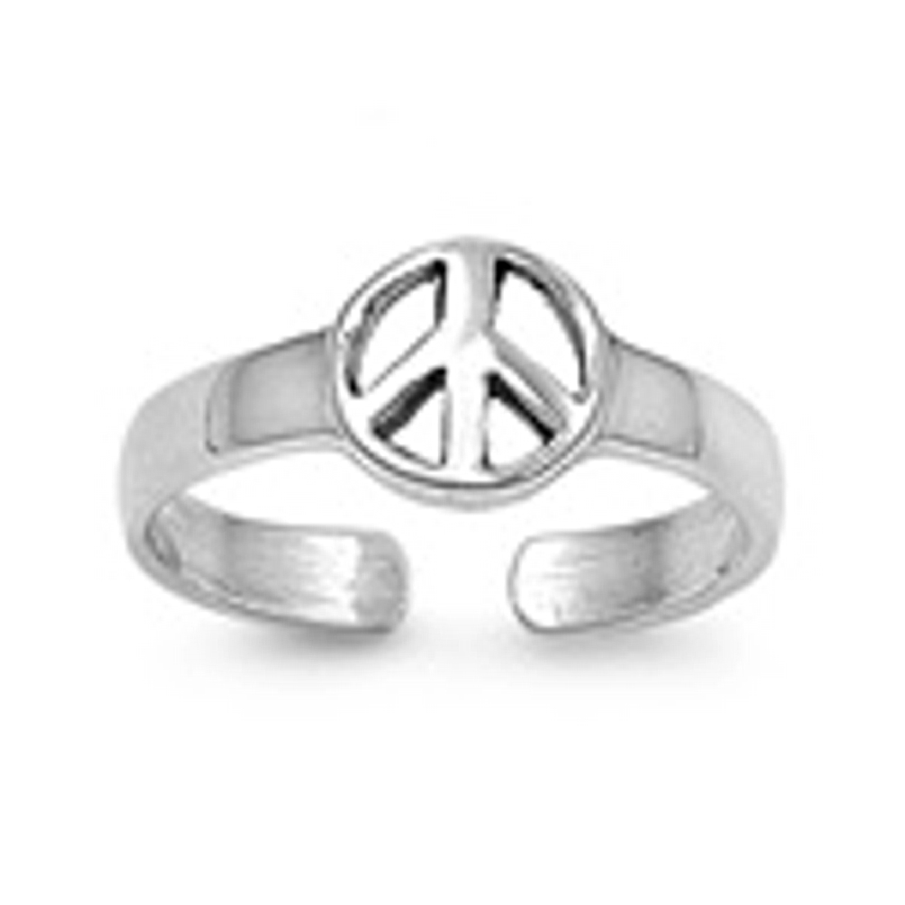 Peace Symbol Sign Adjustable Toe Ring