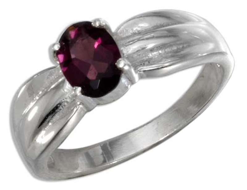 Oval Solitaire Amethyst Ring Oval Solitaire Amethyst Ring