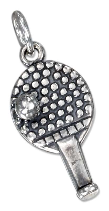 3D Ping Pong Paddle Ball Charm