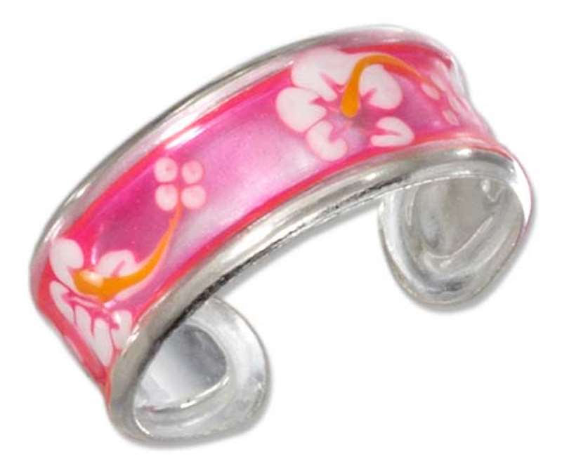 Hawaiian Tropical Pink Plumeria Flowers Anther Filament Enameled Toe R Hawaiian Tropical Pink Plumeria Flowers Anther Filament Enameled Toe R