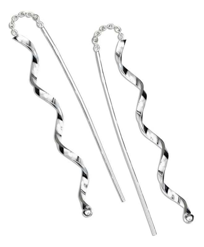 Plain Bar Barber Shop Pole Twist Earrings Threads