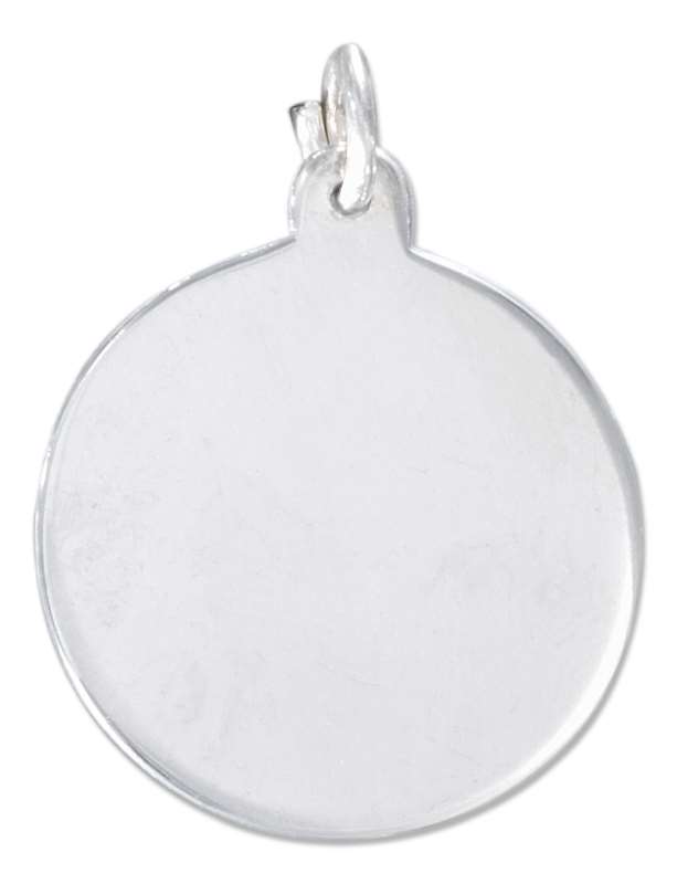 Engraveable Round Disk Charm