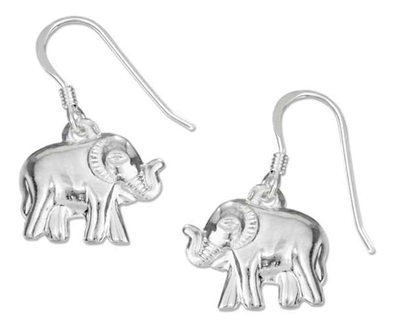 Puffed Elephant Dangle Earrings Puffed Elephant Dangle Earrings