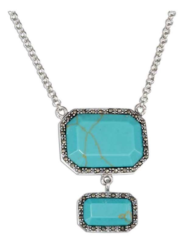 Turquoise Marcasite Necklace Turquoise Marcasite Necklace