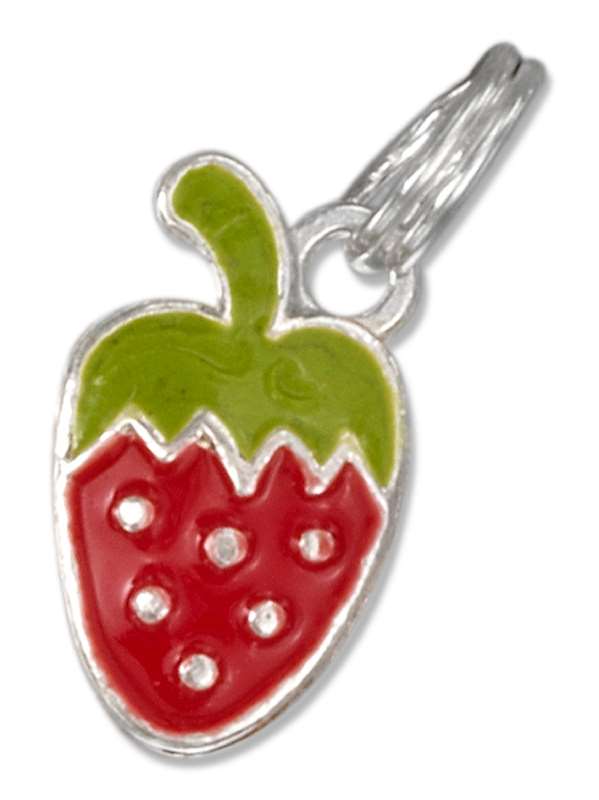 Enameled Strawberry Fruit Charm Enameled Strawberry Fruit Charm
