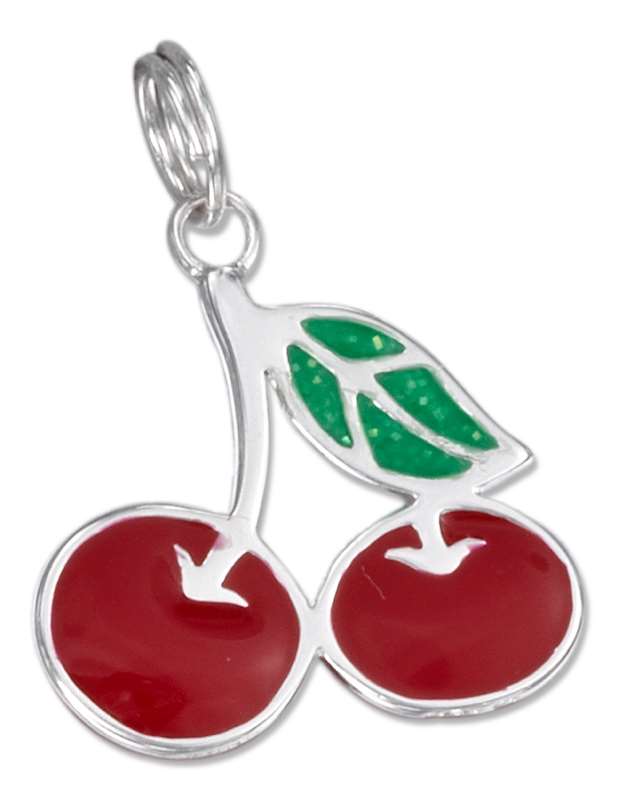 Enamel Cherries Charm