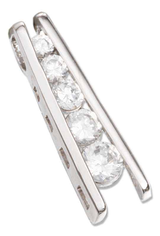 Ladder Shape Graduated Cubic Zirconia Stones Pendant Ladder Shape Graduated Cubic Zirconia Stones Pendant