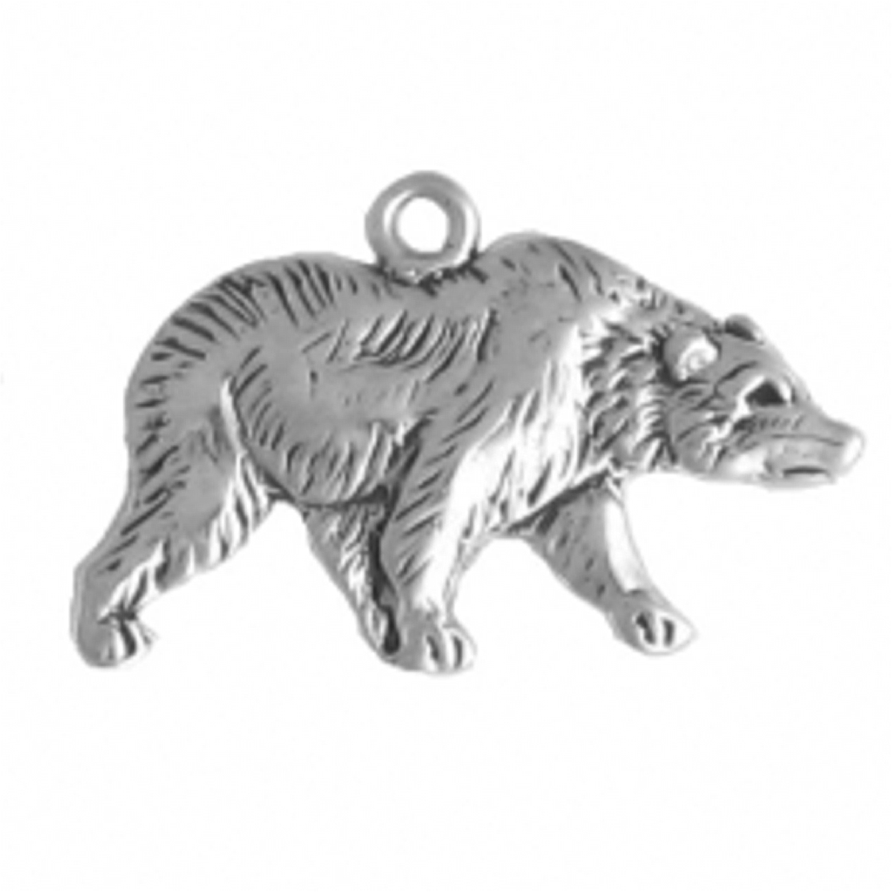 Right Facing Walking Grizzly Bear Charm Right Facing Walking Grizzly Bear Charm