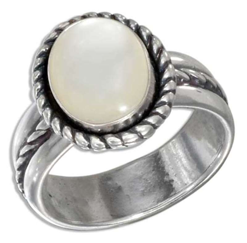 Mother Of Pearl Solitaire Ring Mother Of Pearl Solitaire Ring