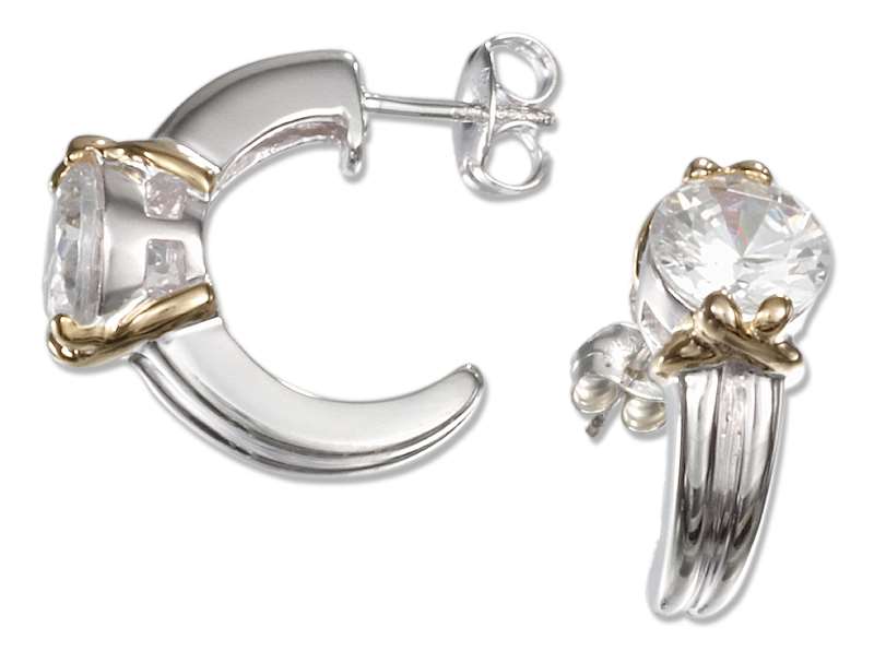 Cubic Zirconia Cuff Earrings Large CZ Cubic Zirconia Cuff Earrings Large CZ