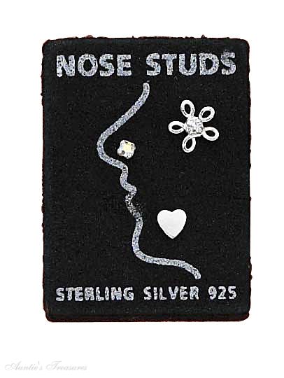 Round Heart Floral Nose Studs